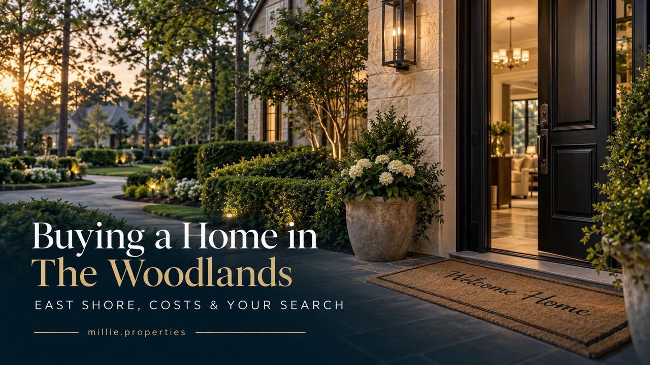 Buying a home in The Woodlands with East Shore costs and search guidance